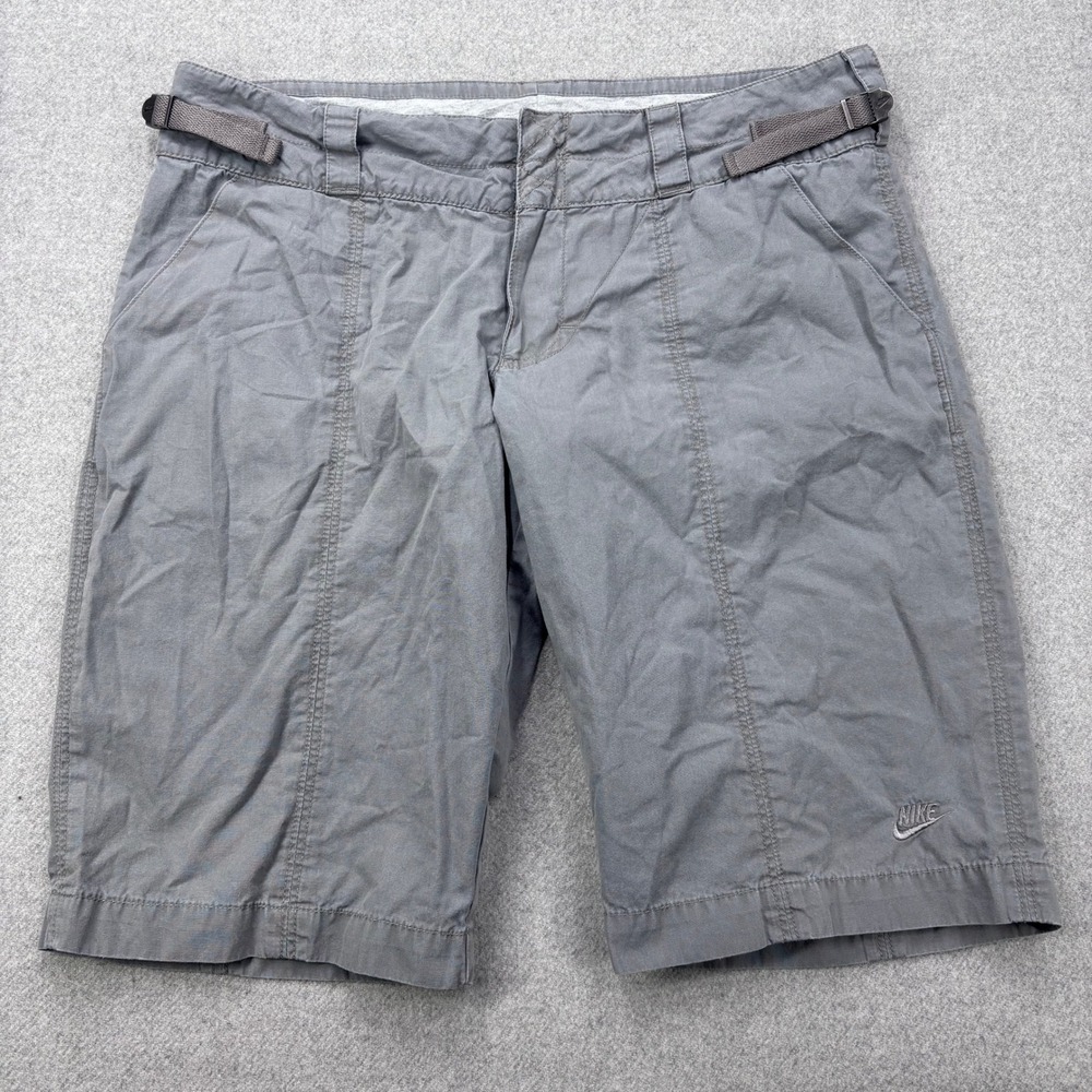 Vintage Nike Shorts‎ Womens Small Gray 254831-002 Utility Side Tab Adjust Hiking